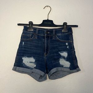 Hollister ripped jean shorts